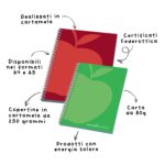 MELASCRIVO - 2 Maxi quaderni in cartamela con spirale laterale - immagine 3