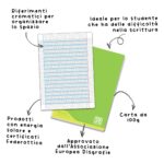 LINEA BLU - 6 Maxi quaderni One Color per Disgrafia - immagine 4