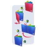 4x4 - Blocco per appunti One Color con spirale - 4 sezioni per 4 argomenti - immagine 2