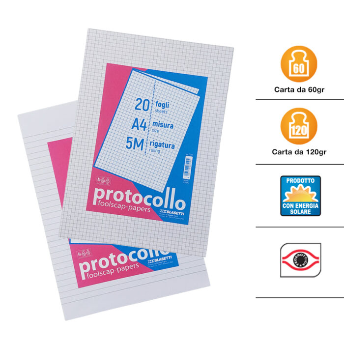 Fogli protocollo - Confezione da 20pz - immagine 3