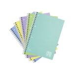 2 quaderni con spirale One Color PASTELLO in polipropilene