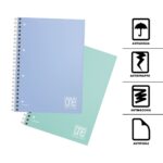 2 quaderni con spirale One Color PASTELLO in polipropilene - immagine 2